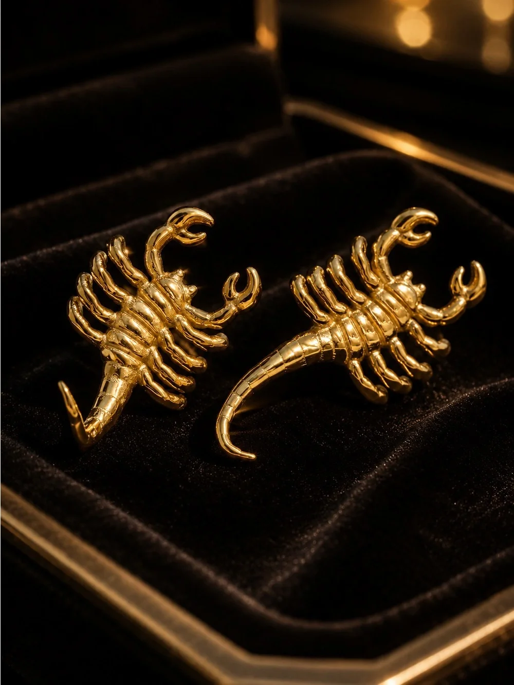 Gold plated Scorpion Drop Earrings